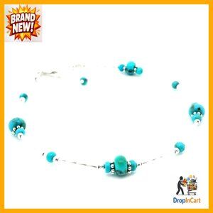 Sterling Silver Anklet Adjustable Boho Chic Beach Jewelry Wedding Gift Vacation